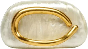 2025 Women Evening Clutch Bag Retro Shell Acrylic Crossbody Marble Pattern Wedding Purse