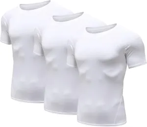 3 or 4 Pack Men's Compression Shirts Sleeveless/Long/Short Sleeve Rash Guard Athletic Undershirt Gear T Shirt for Sports