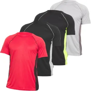 4-Pack Workout Shirts for Men, Dri Fit Shirts for Men, Moisture Wicking Shirts for Men, Gym Clothes for Men