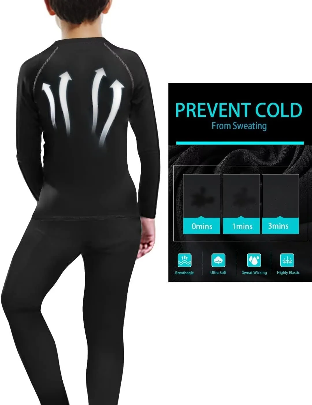 4 Pack Youth Boys Compression Pants Leggings Tights Athletic Base Layer Under Pants Gear for Football Sports