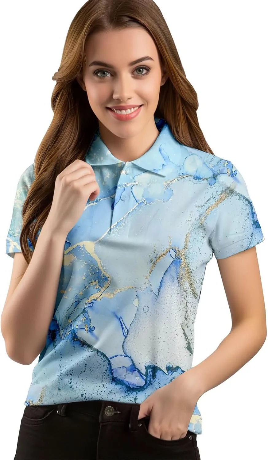 80s 90s Funny Golf Shirts for Women Quick Dry Golf Outfits Athletic Golf Top Printed Golf Tennis Shirts