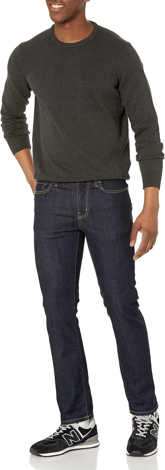 Amazon Essentials Men's Crewneck Sweater, 100% Cotton, Big & Tall Options Available