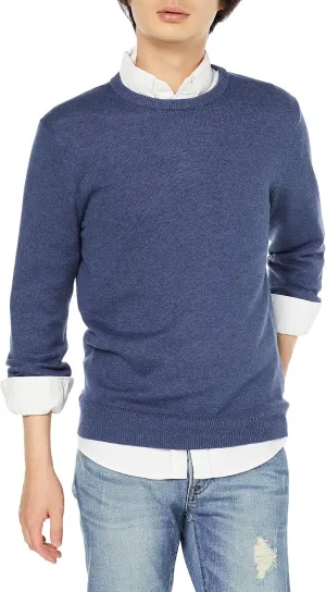 Amazon Essentials Men's Crewneck Sweater, 100% Cotton, Big & Tall Options Available