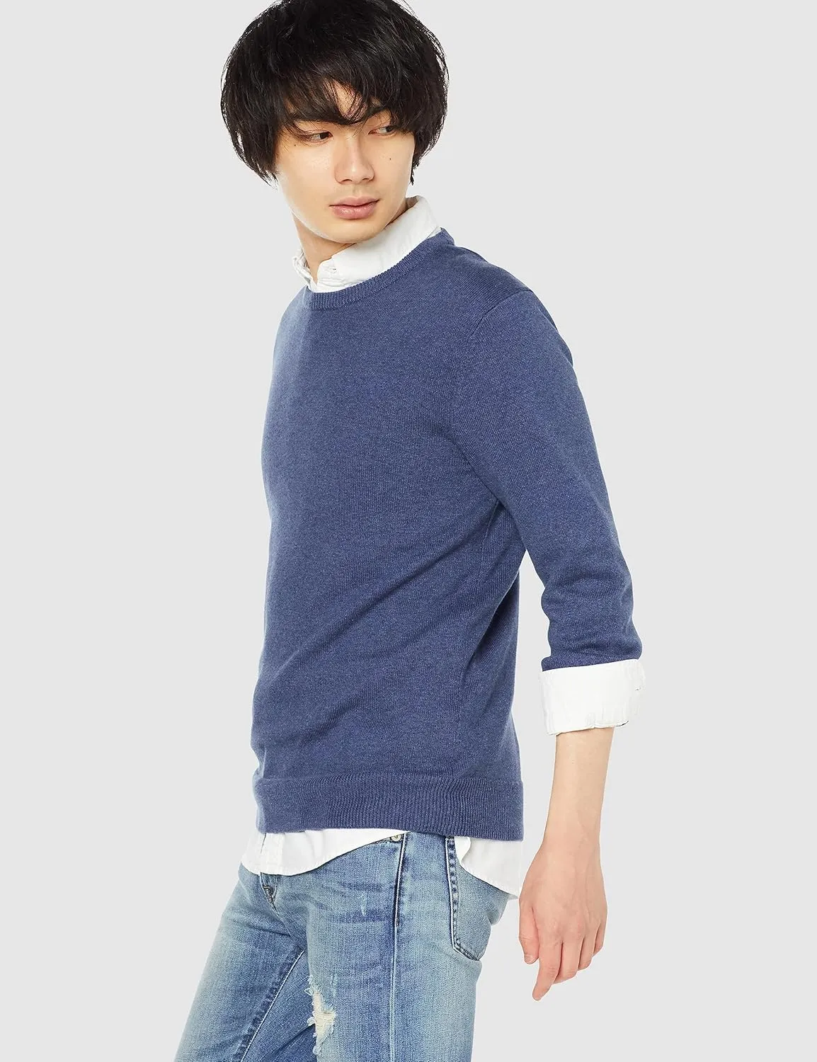 Amazon Essentials Men's Crewneck Sweater, 100% Cotton, Big & Tall Options Available
