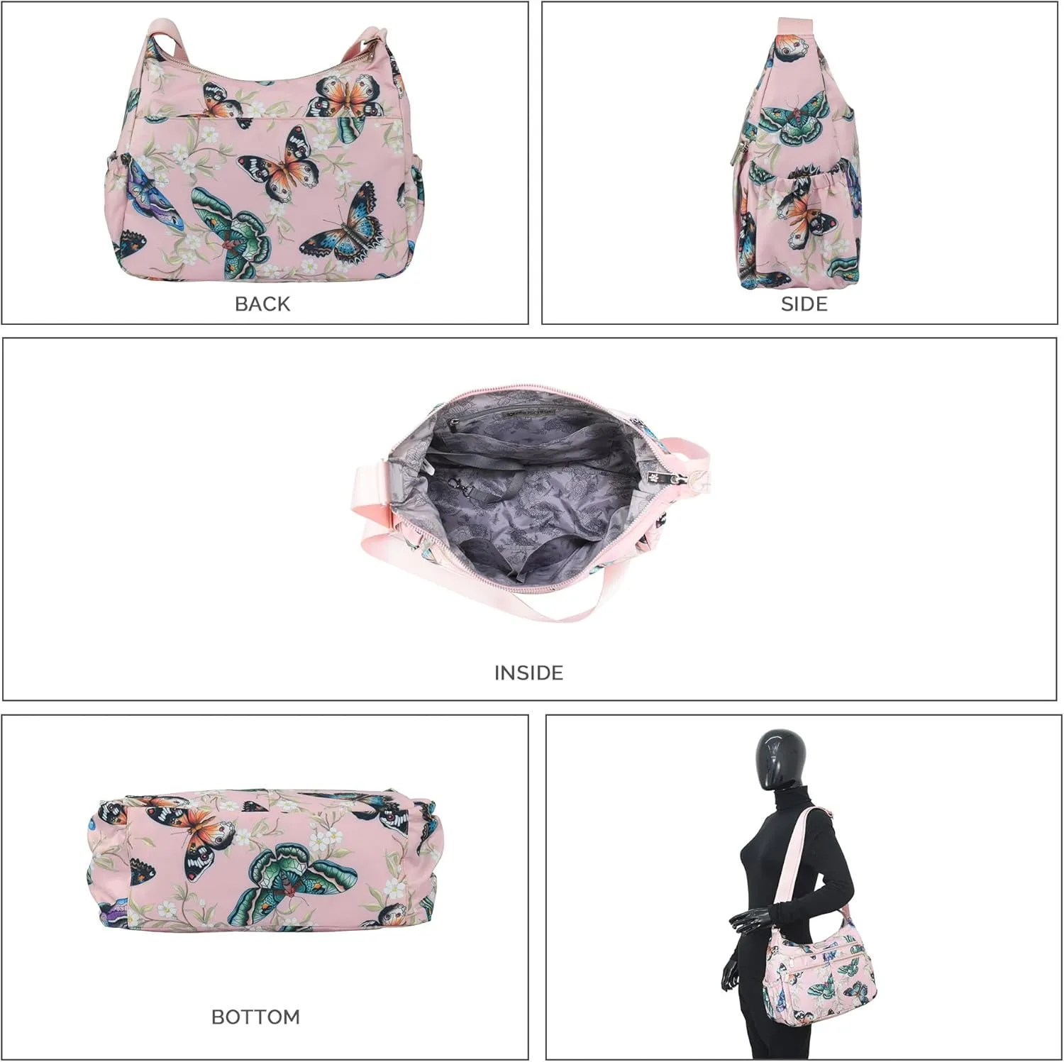 Anuschka Wanderlust Luxe Fabric Collection Women's Vegan Hobo