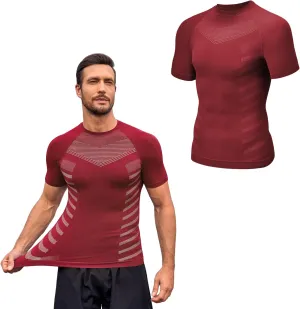 Beotyshow Gynecomastia Compression Shirts Short Sleeve Slimming Body Shaper Shapewear Workout T Shirts Undershirts