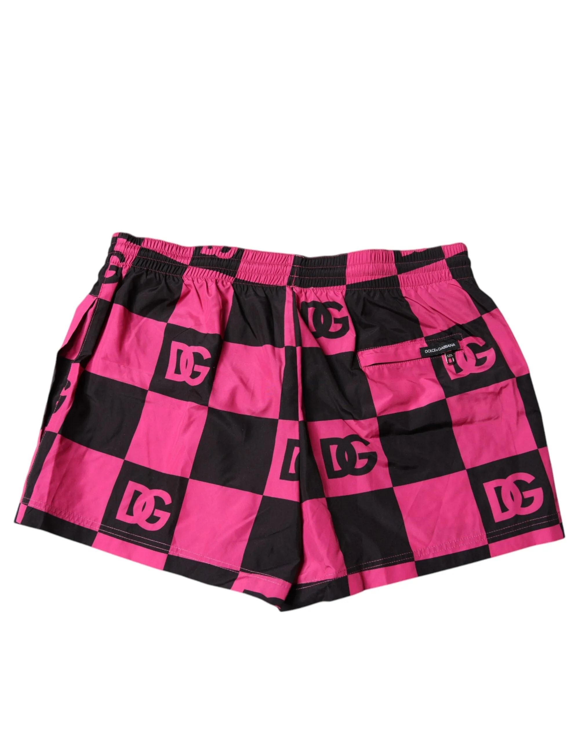 Black Pink Logo Beachwear Shorts 2Pc Swimwear