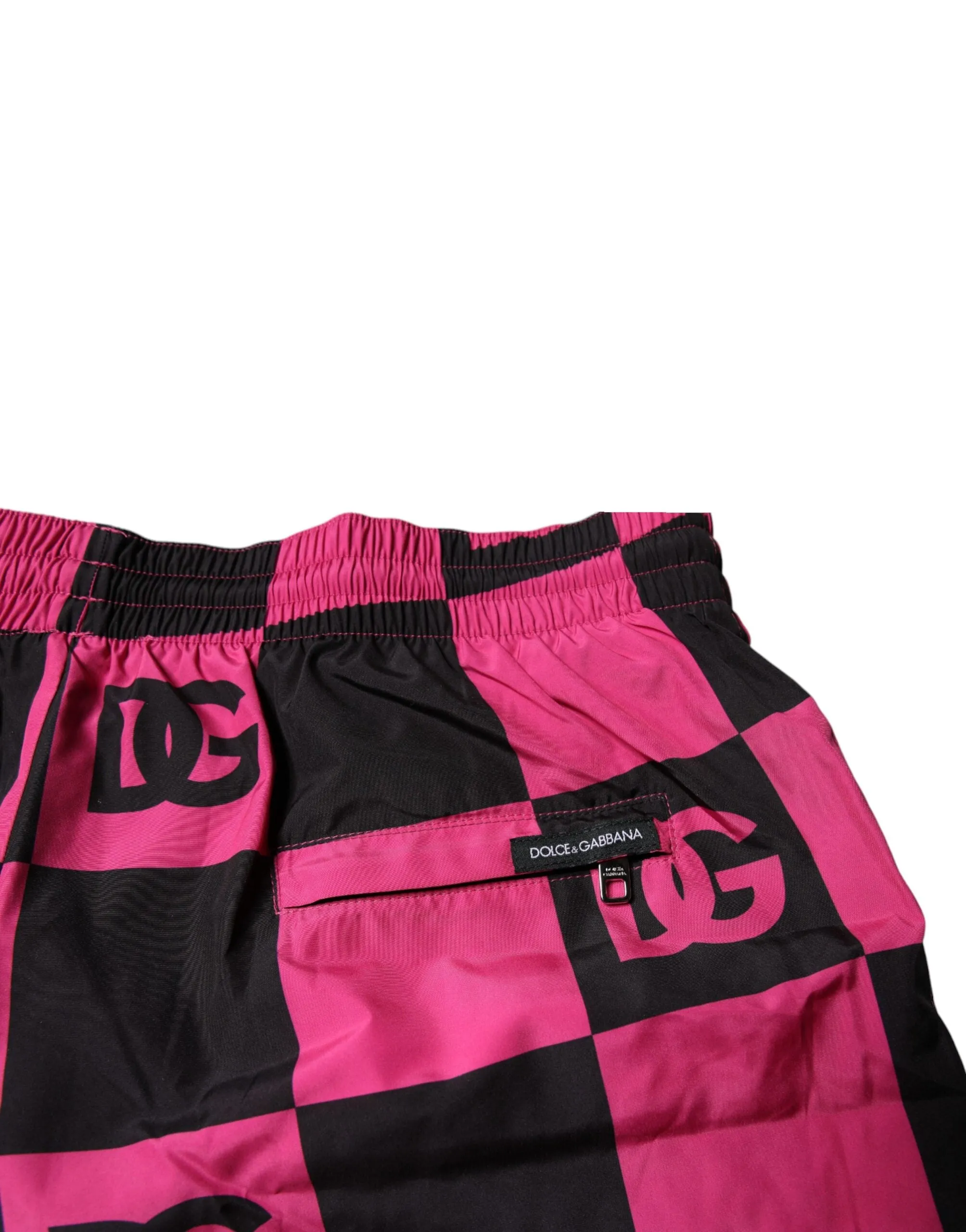 Black Pink Logo Beachwear Shorts 2Pc Swimwear