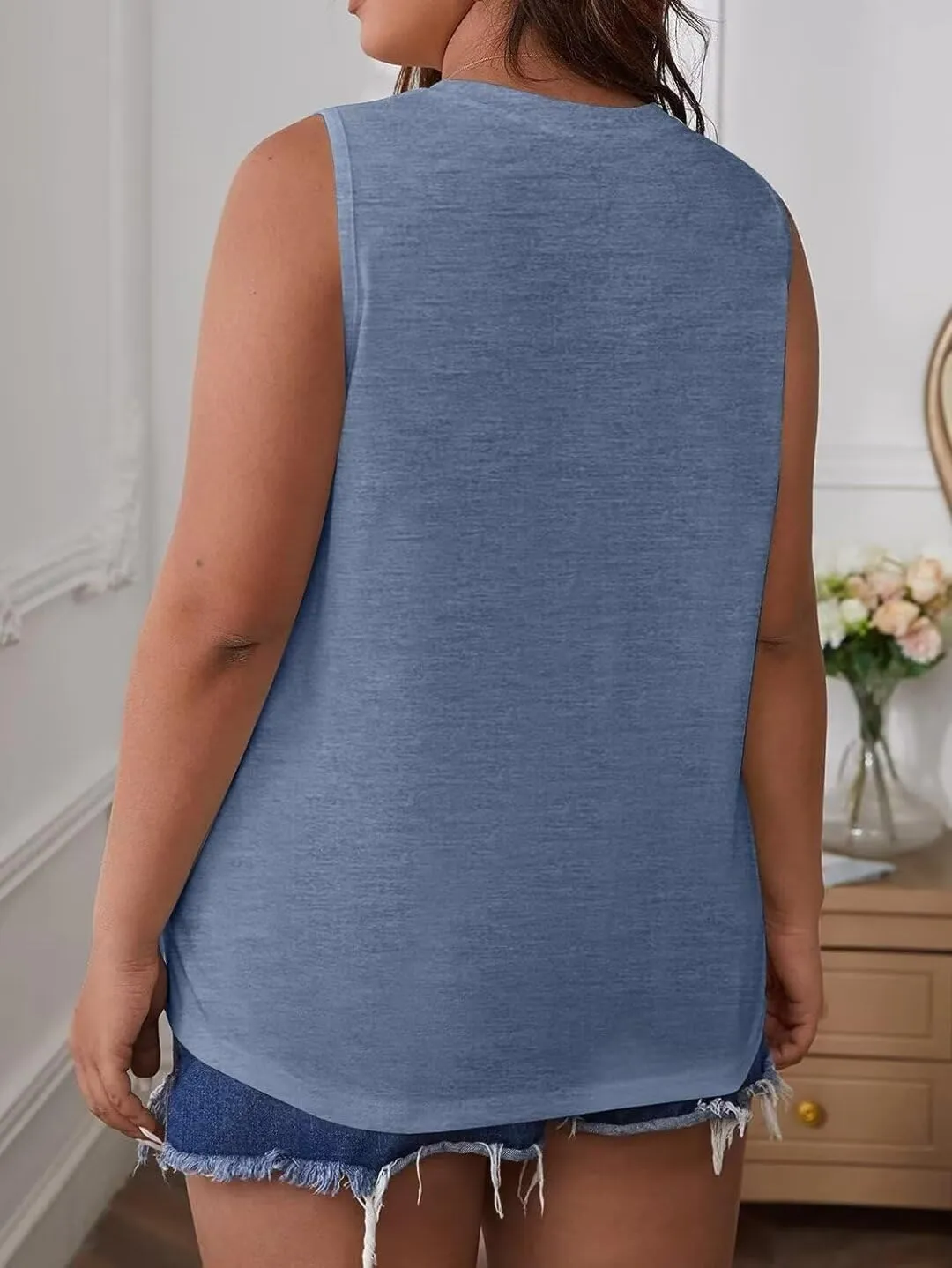 Bliwov Womens Summer Tank Tops Beach Vacation Fashion Outfits Clothes Loose Fit Casual Spring Sleeveless Shirts Blouses