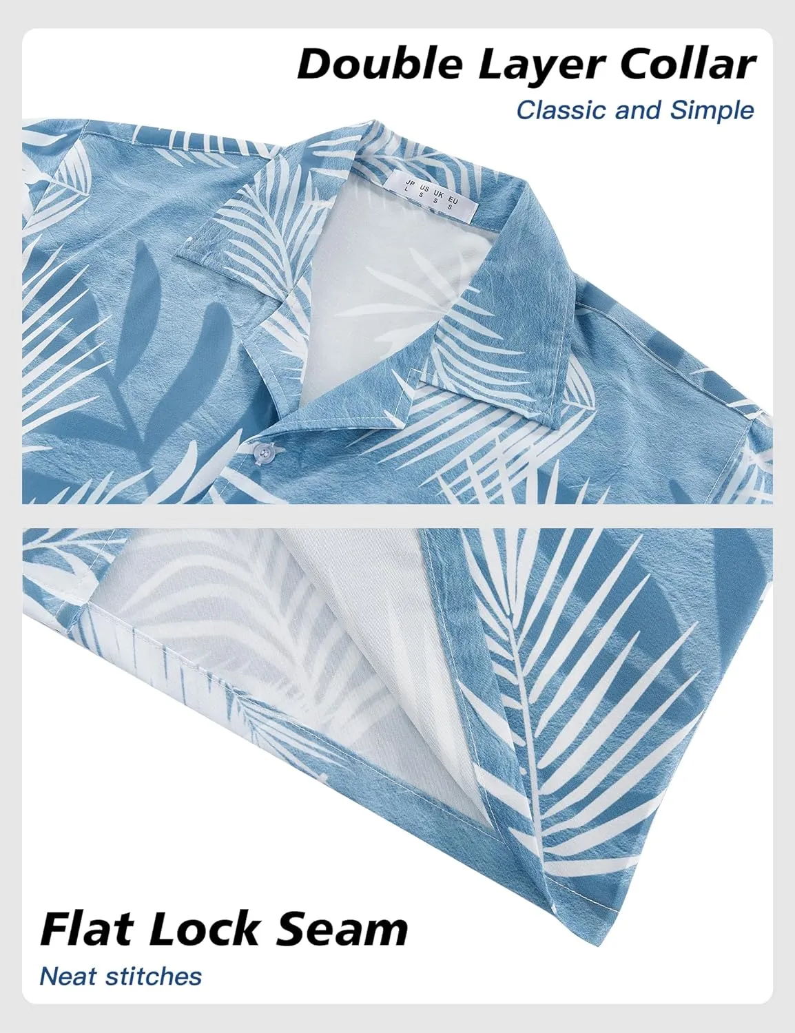 BOJIN Men's Hawaiian Shirts Short Sleeve Button Down Casual Shirts Summer Printed Tropical Floral Aloha Beach Shirts