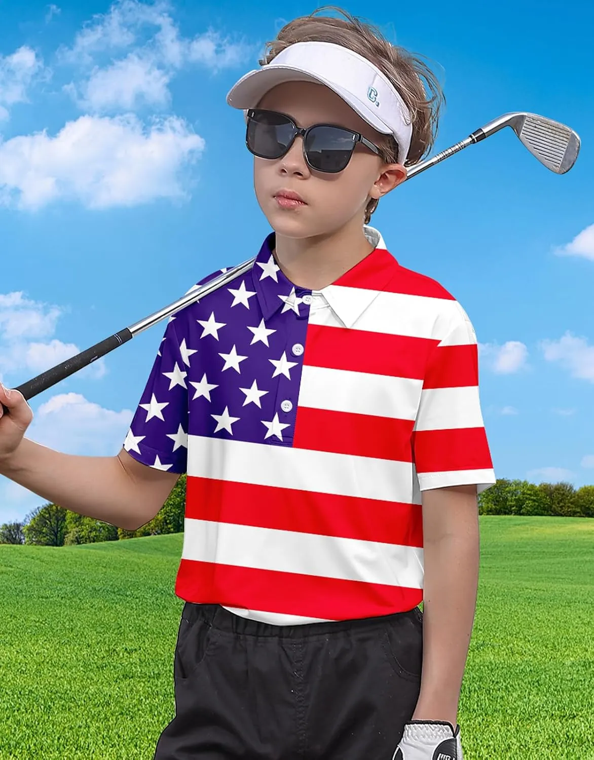 Boys Performance Polo Shirt Short Sleeve Golf Clothes for Active Casual Size 5-14