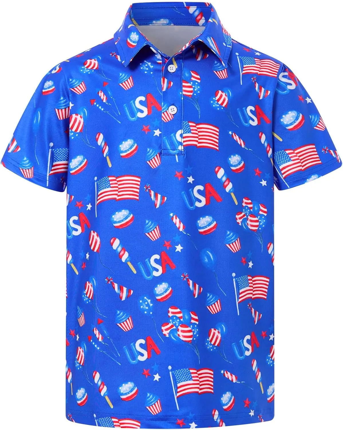 Boys Polo Shirts Hawaiian Golf Clothes Fashion Short Sleeve Kids Cool School Uniform 5-14T