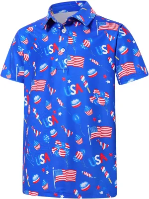 Boys Polo Shirts Hawaiian Golf Clothes Fashion Short Sleeve Kids Cool School Uniform 5-14T