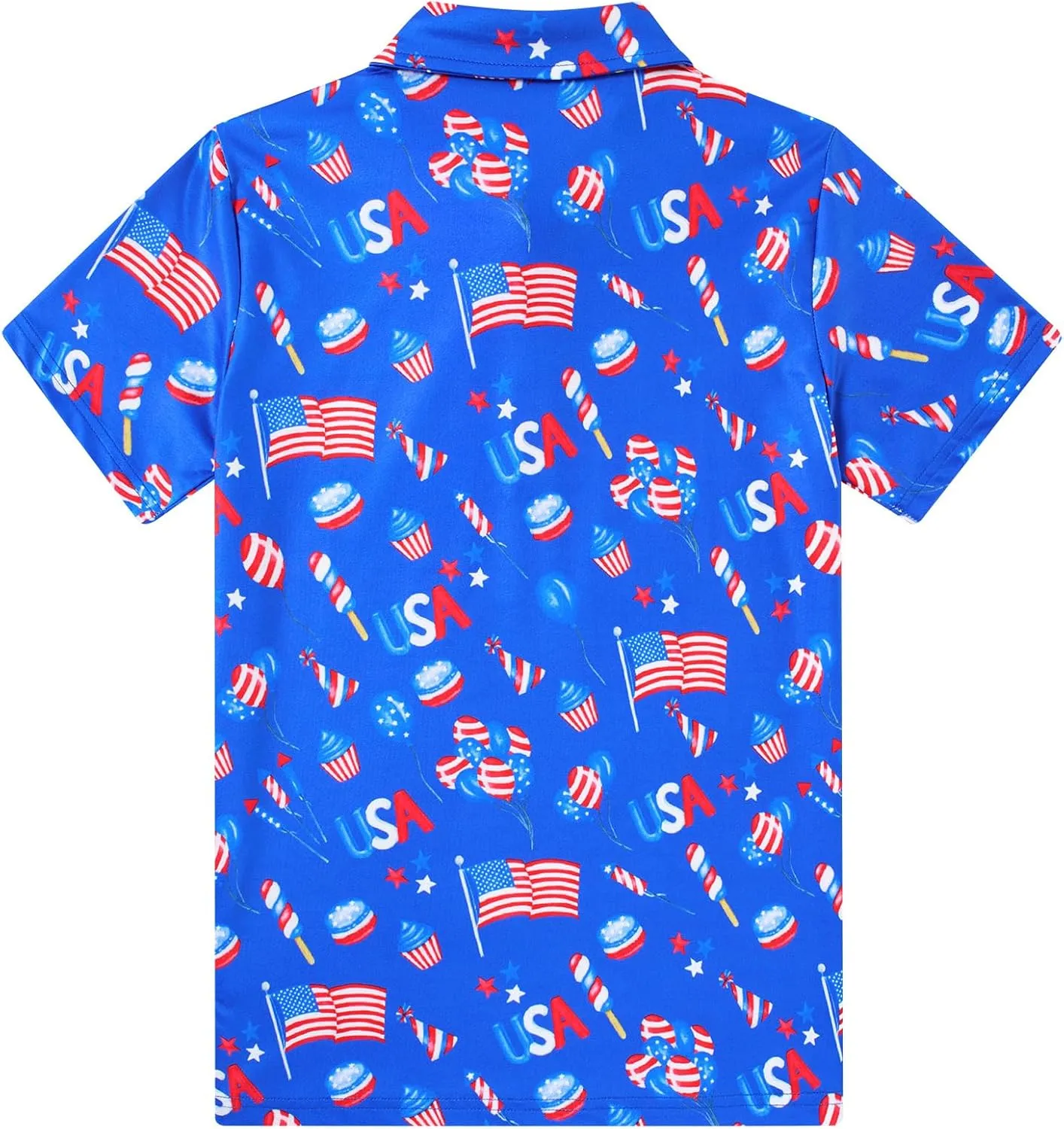 Boys Polo Shirts Hawaiian Golf Clothes Fashion Short Sleeve Kids Cool School Uniform 5-14T