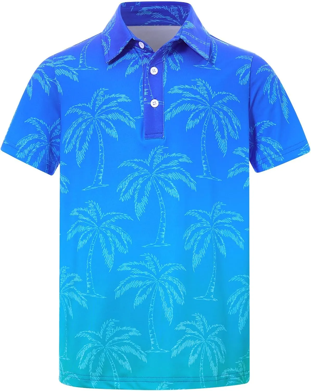 Boys Polo Shirts Hawaiian Golf Clothes Fashion Short Sleeve Kids Cool School Uniform 5-14T