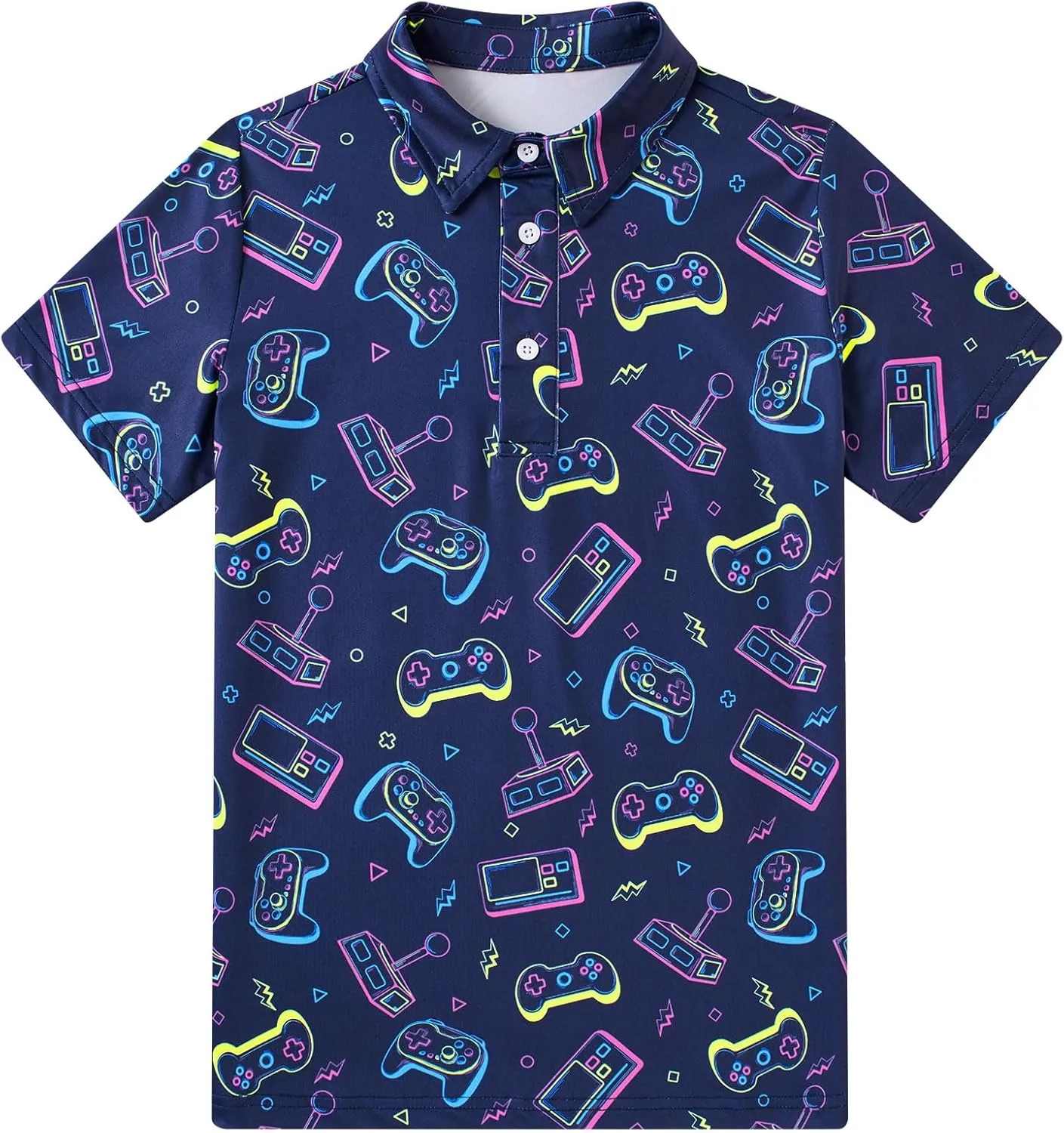 Boys Polo Shirts Hawaiian Golf Clothes Fashion Short Sleeve Kids Cool School Uniform 5-14T