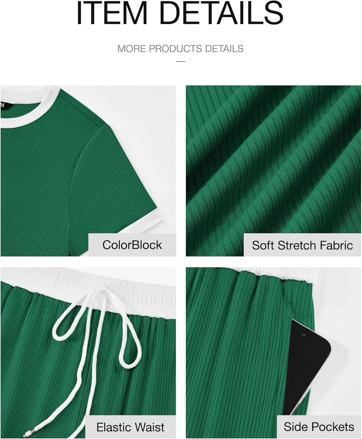 BTFBM Womens 2 Piece Outfits 2025 Spring Fashion Casual Clothes Ribbed Knit Crop Top Wide Leg Pants Tracksuit Lounge Set