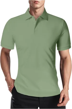 Business Henley Shirts Men Summer Lightweight Golf Tactical Short Sleeve Shirt Casual Moisture Wicking Quick Dry Tops