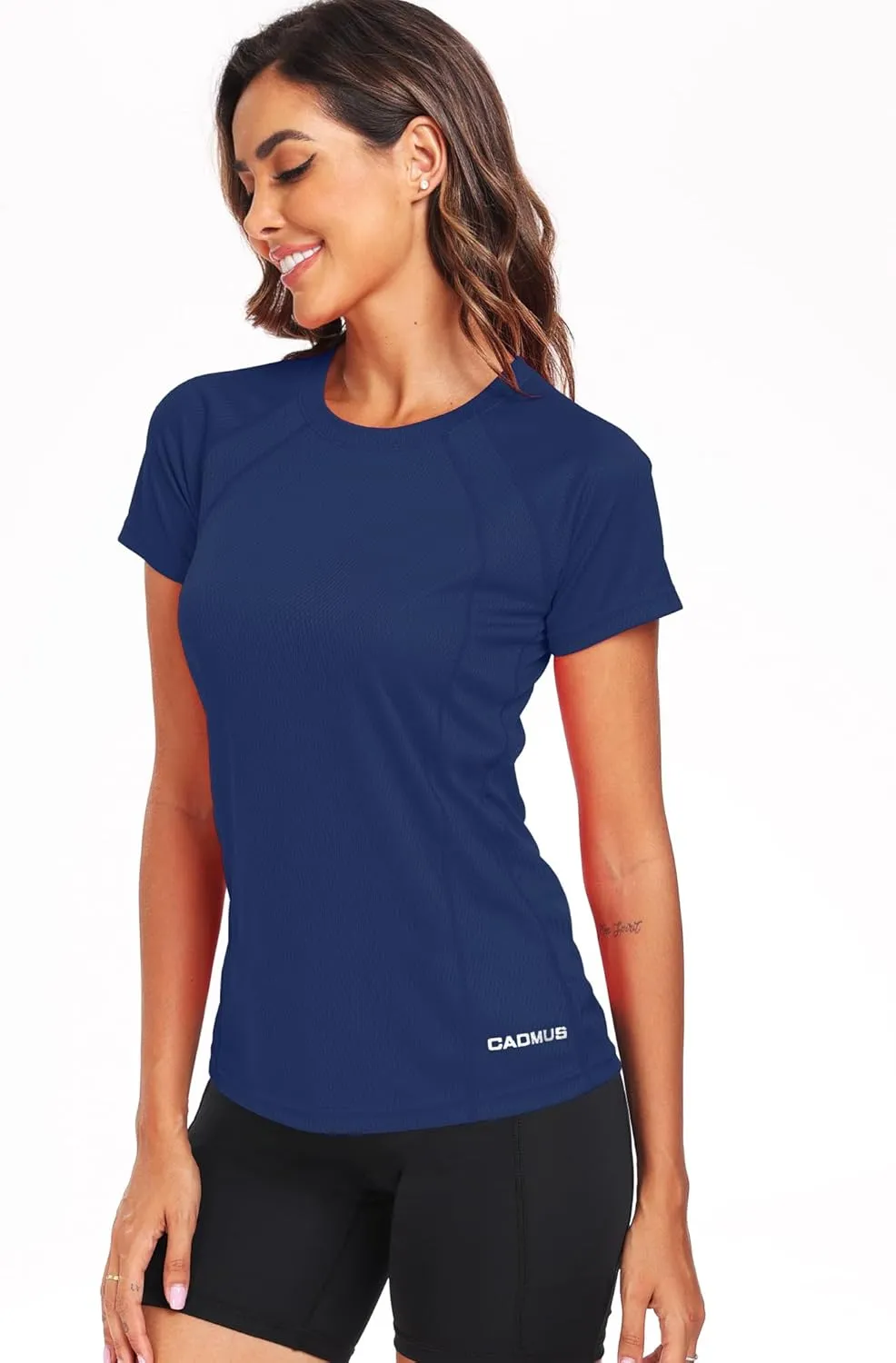 CADMUS Women's Workout Volleyball Shirts Mesh Dry Fit Running T Shirts