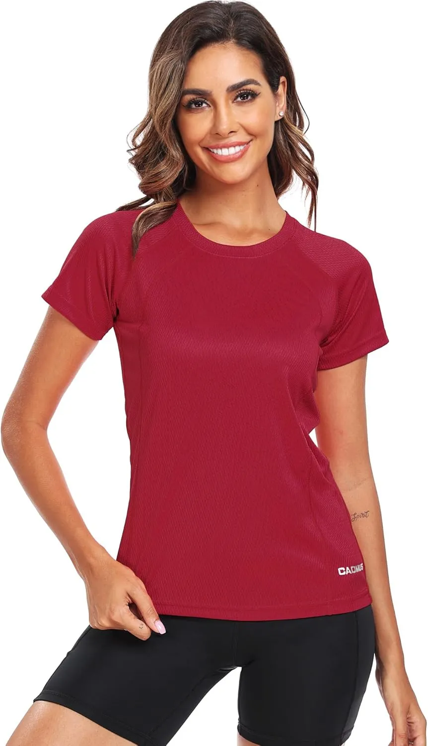 CADMUS Women's Workout Volleyball Shirts Mesh Dry Fit Running T Shirts