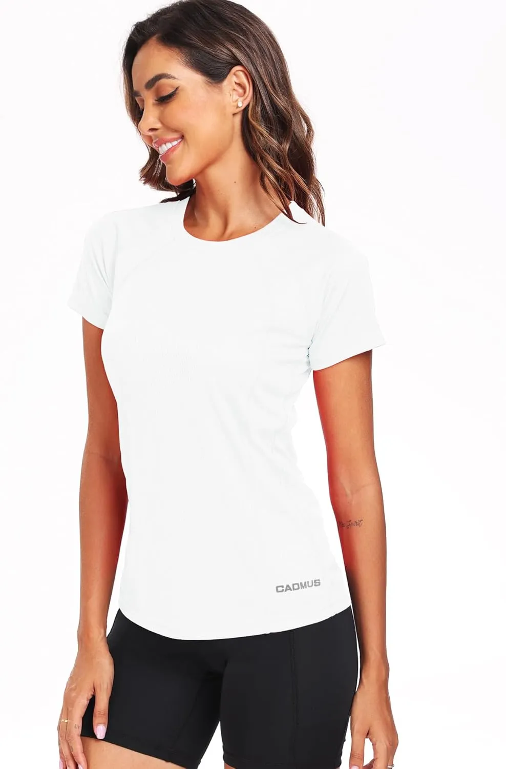 CADMUS Women's Workout Volleyball Shirts Mesh Dry Fit Running T Shirts
