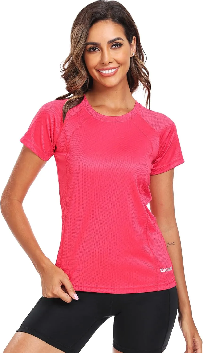 CADMUS Women's Workout Volleyball Shirts Mesh Dry Fit Running T Shirts