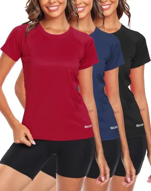 CADMUS Women's Workout Volleyball Shirts Mesh Dry Fit Running T Shirts