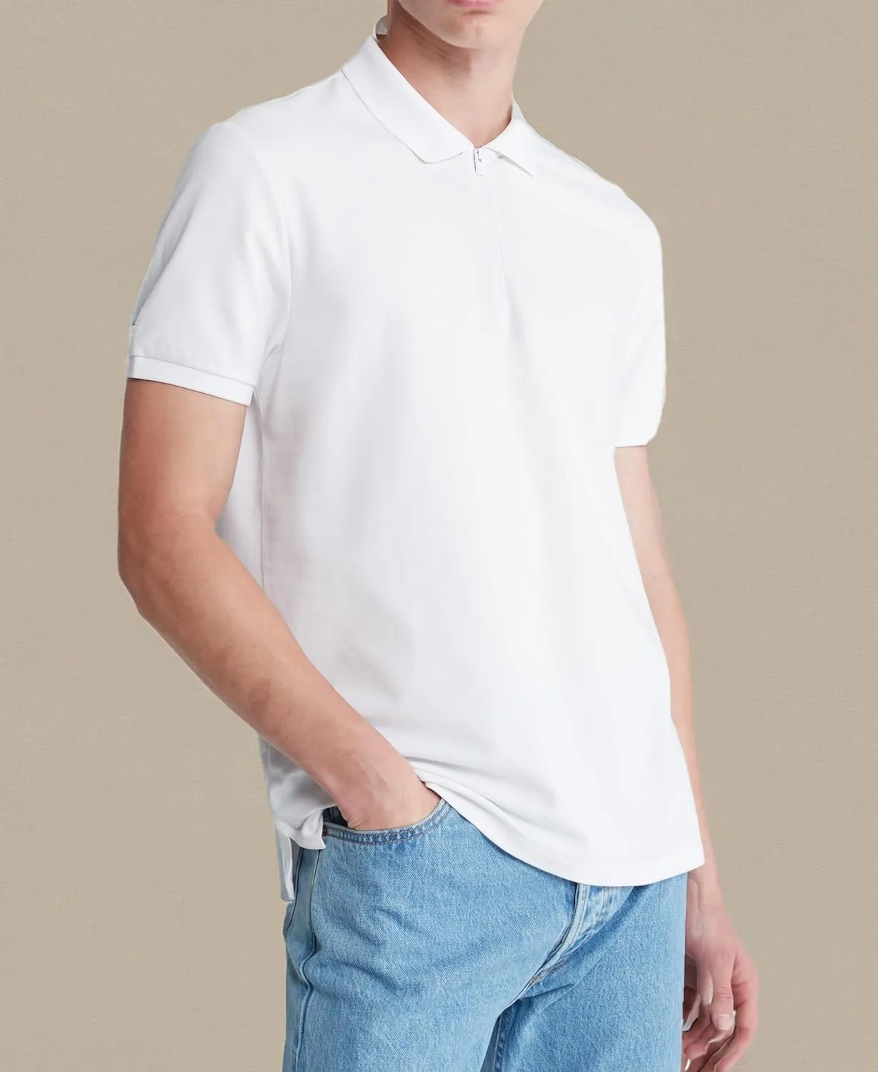Calvin Klein Men's Tech Zip Polo