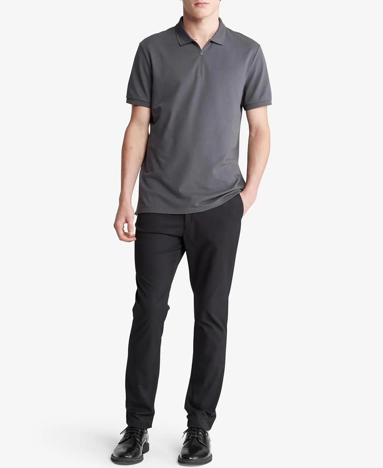 Calvin Klein Men's Tech Zip Polo