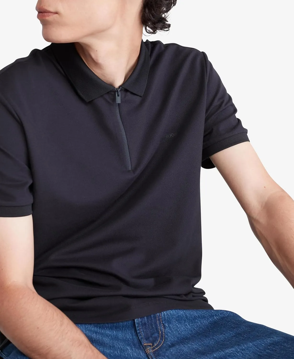 Calvin Klein Men's Tech Zip Polo