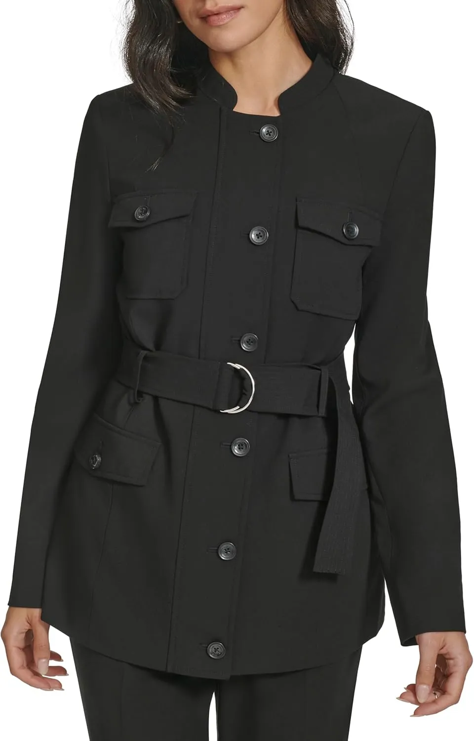 Calvin Klein Women's Button Up Woven Jacket