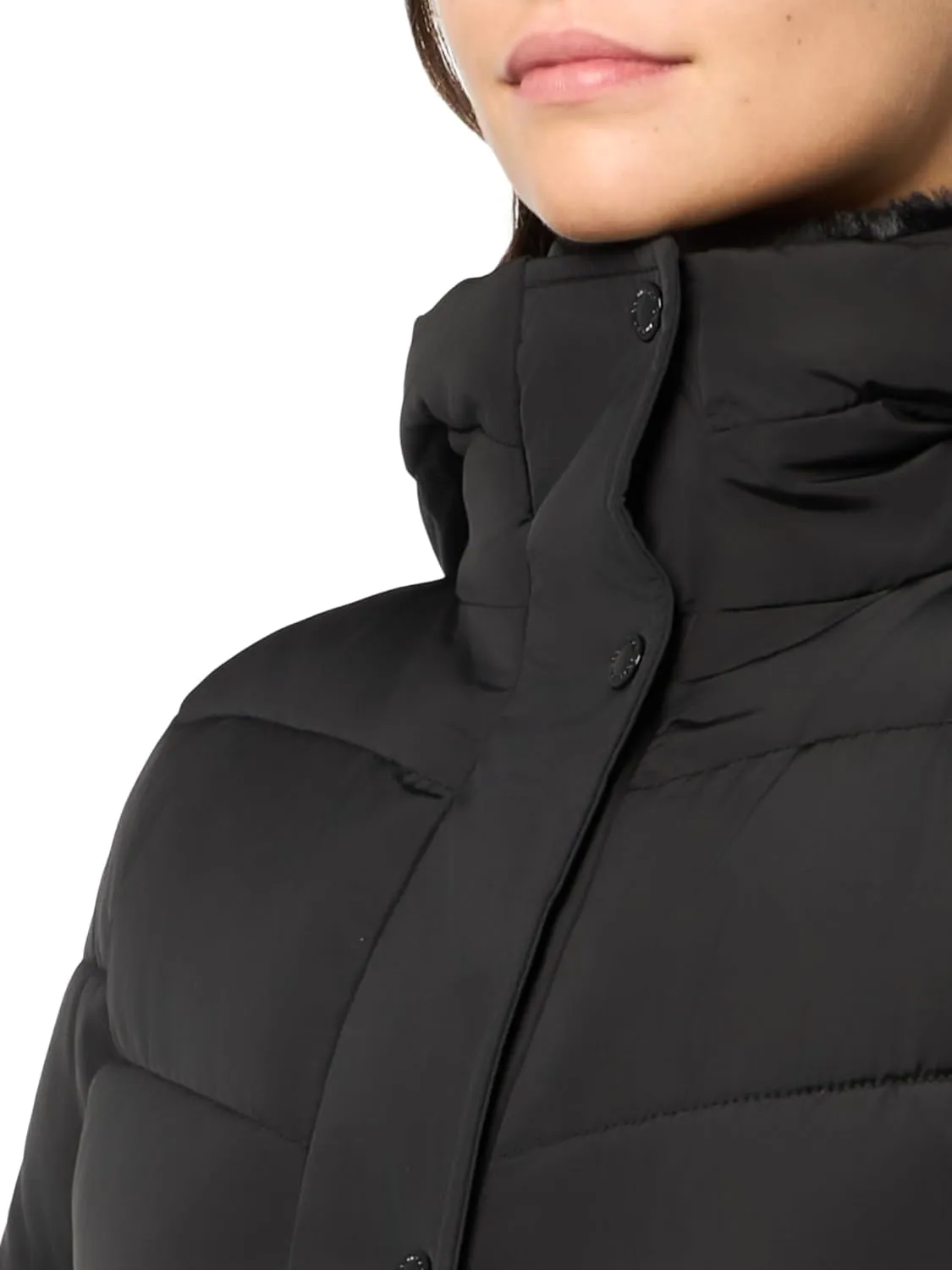 Calvin Klein Women's Long Bib-front Puffer Jacket