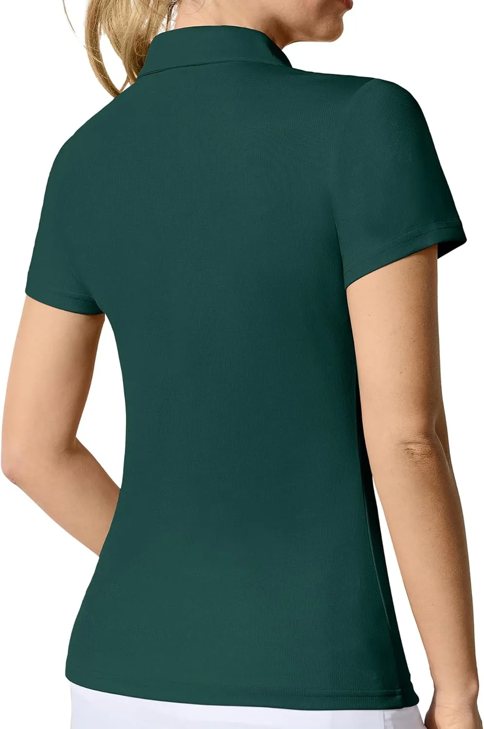 Casei Womens Polo Shirts Golf Shirts Quick Dry Moisture Wicking Black and White Polo Shirt