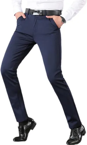 Casual Men Korean Stretch Long Pants, Men's Business Trousers