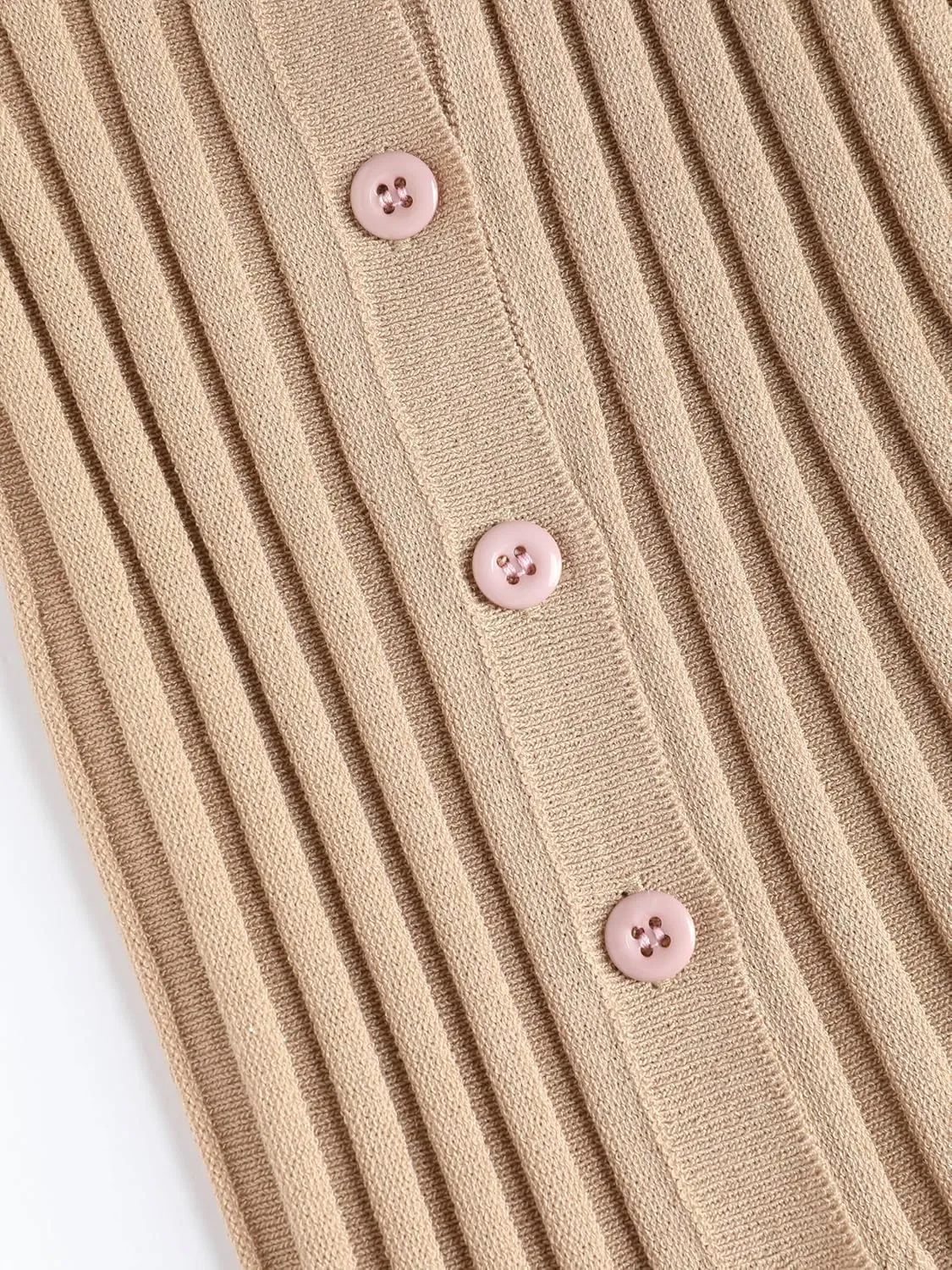 CIDER Solid Pleated Split Knitted Midi Skirt
