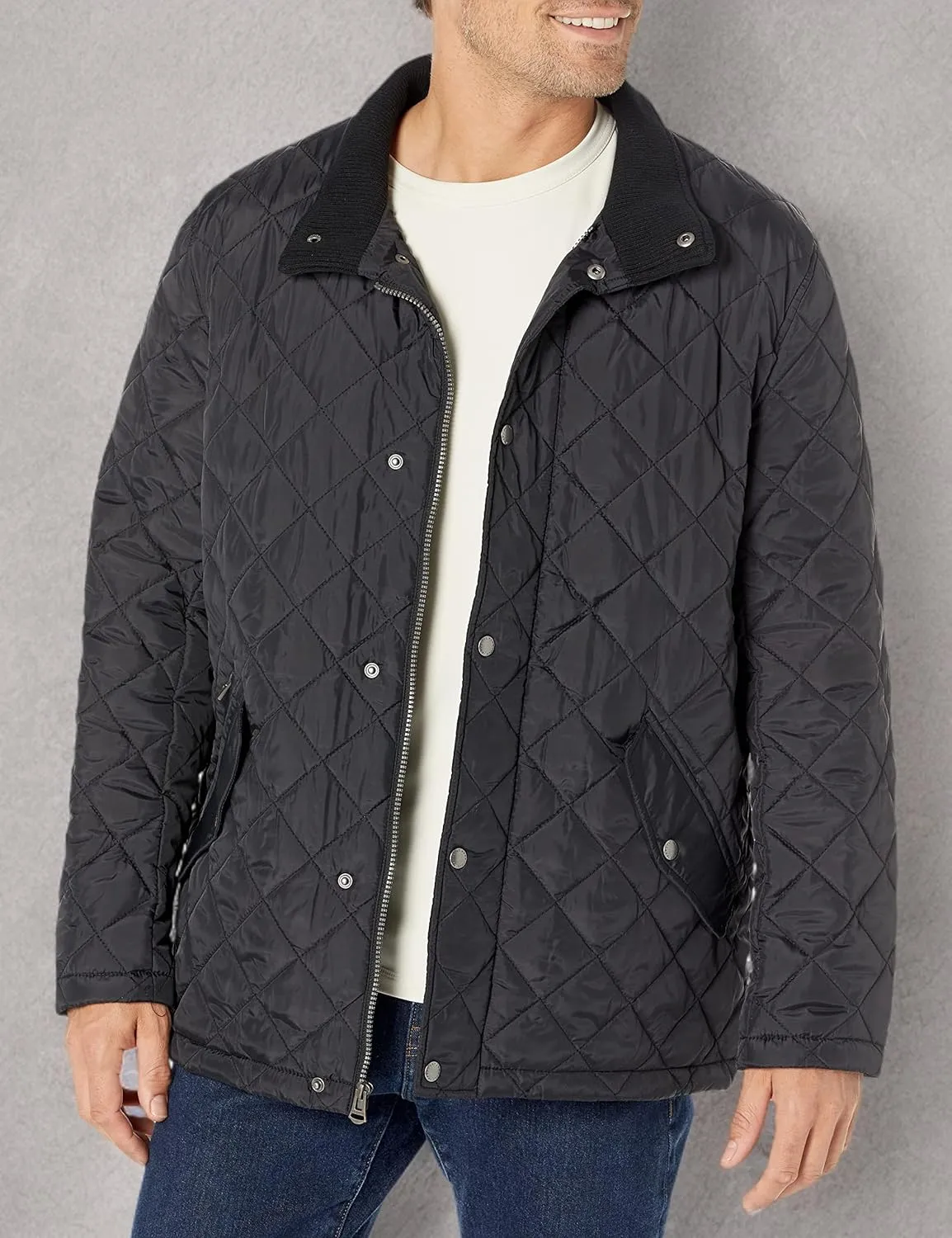 Cole Haan Men's Stand Collar Quilted Jacket