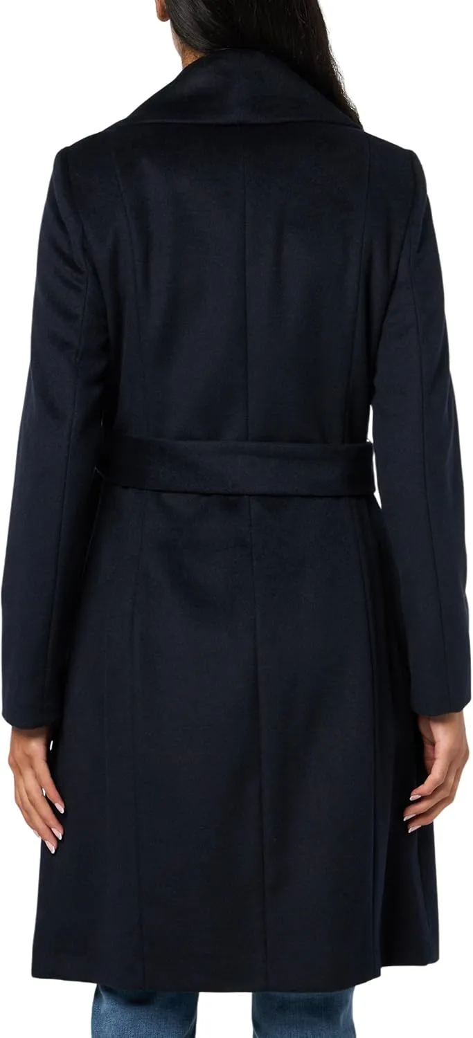 Cole Haan womens Belted Wool Classically Elegant Coat for Year-round Style (Standard and Plus Size