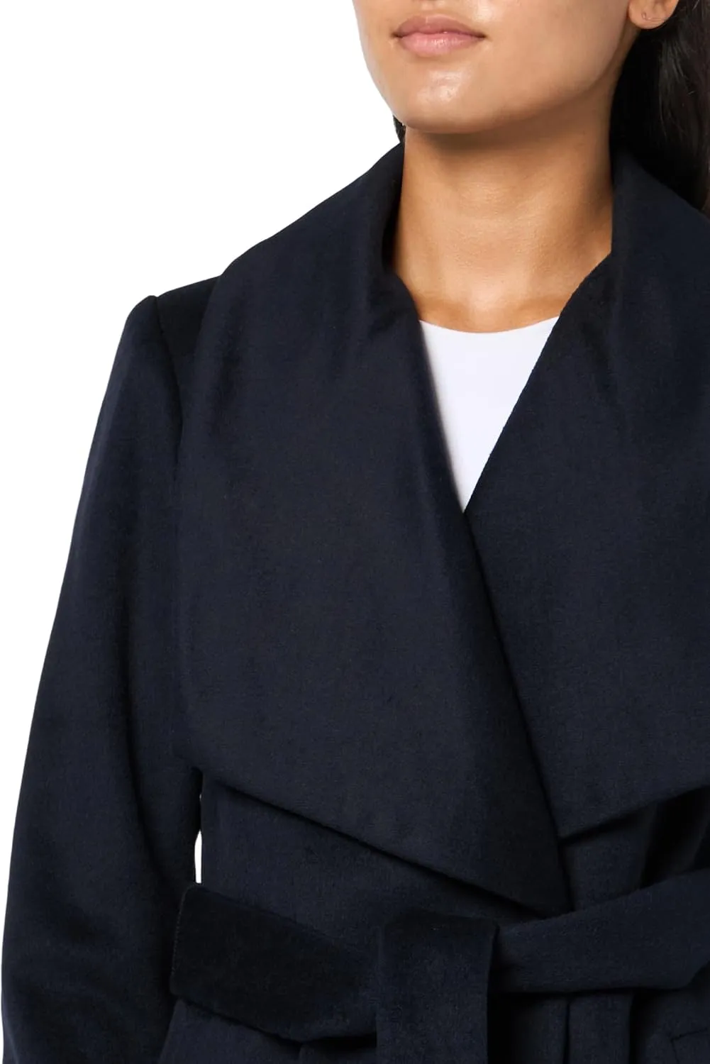 Cole Haan womens Belted Wool Classically Elegant Coat for Year-round Style (Standard and Plus Size