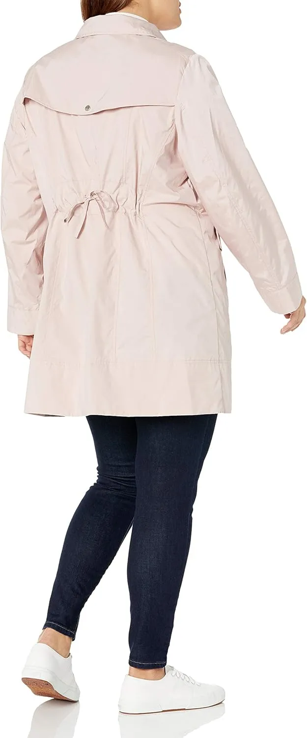 Cole Haan Women's Single Breasted Travel Packable Rain Jacket