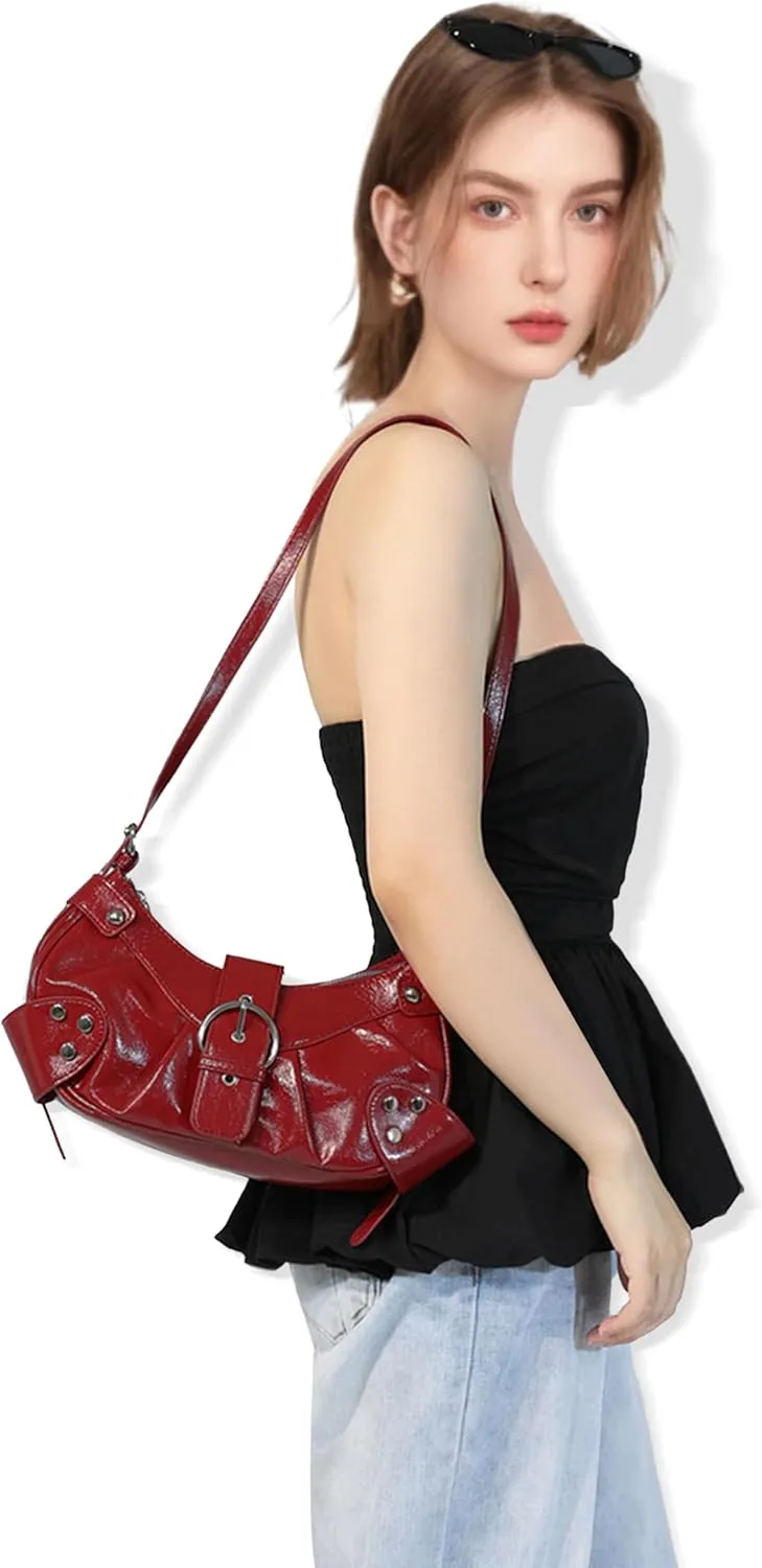Convertible Genuine Leather Hobo Bag for Women - Adjustable Crossbody Shoulder Purse