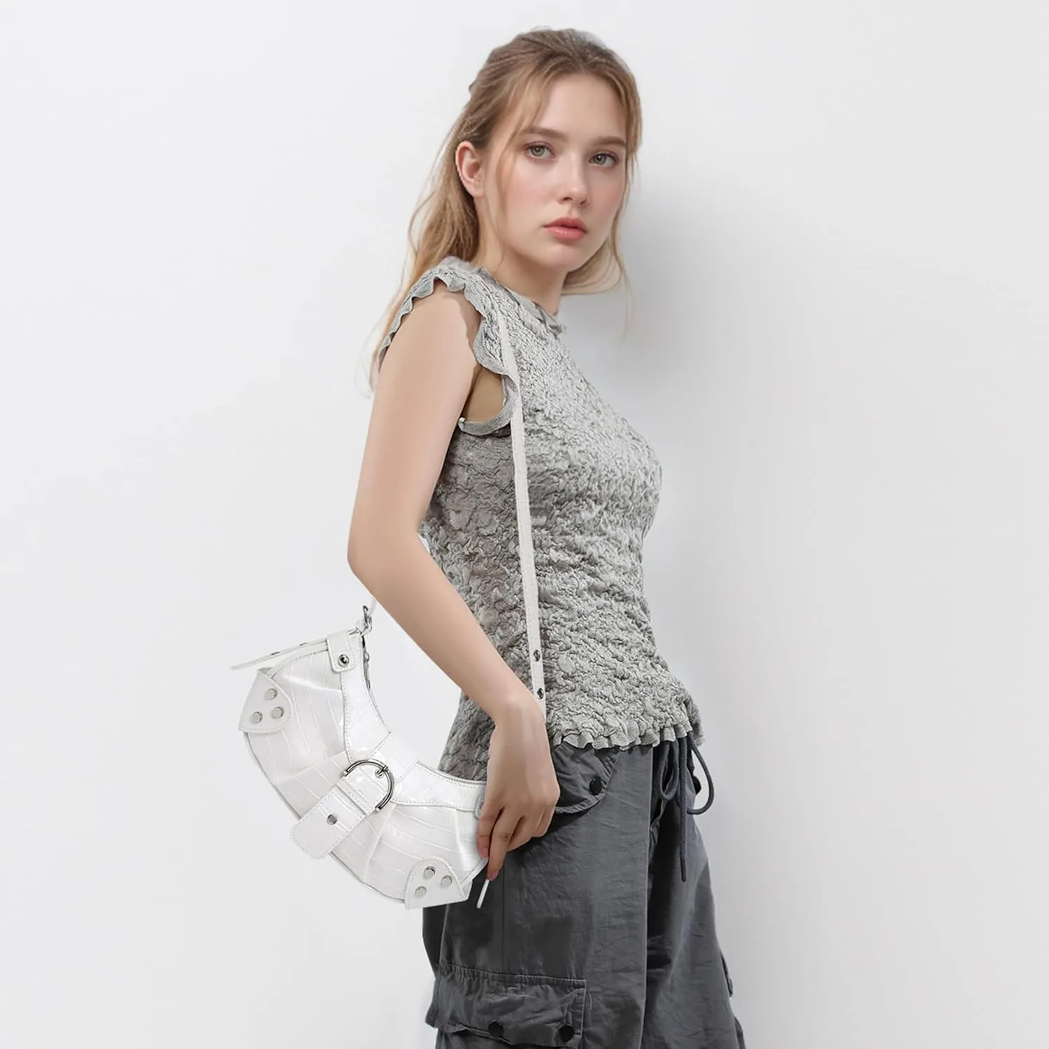 Convertible Genuine Leather Hobo Bag for Women - Adjustable Crossbody Shoulder Purse
