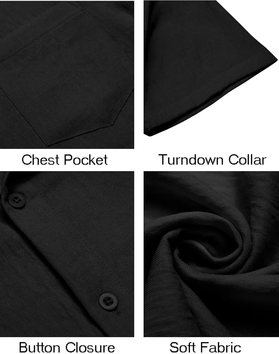 COOFANDY Mens Button Down Short Sleeve Shirt Casual Shirts Summer Beach Textured Shirts with Pocket