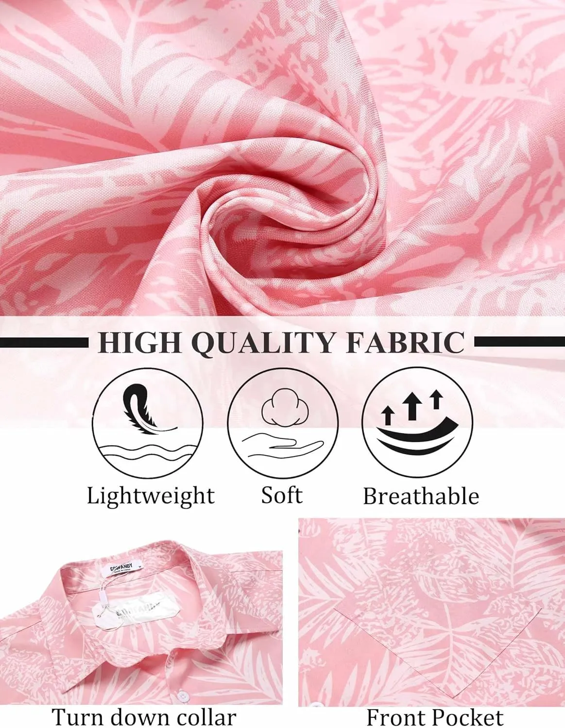 COOFANDY Mens Hawaiian Shirt Short Sleeve Button Down Shirts Tropical Summer Beach Shirts Casual Floral Aloha Shirts
