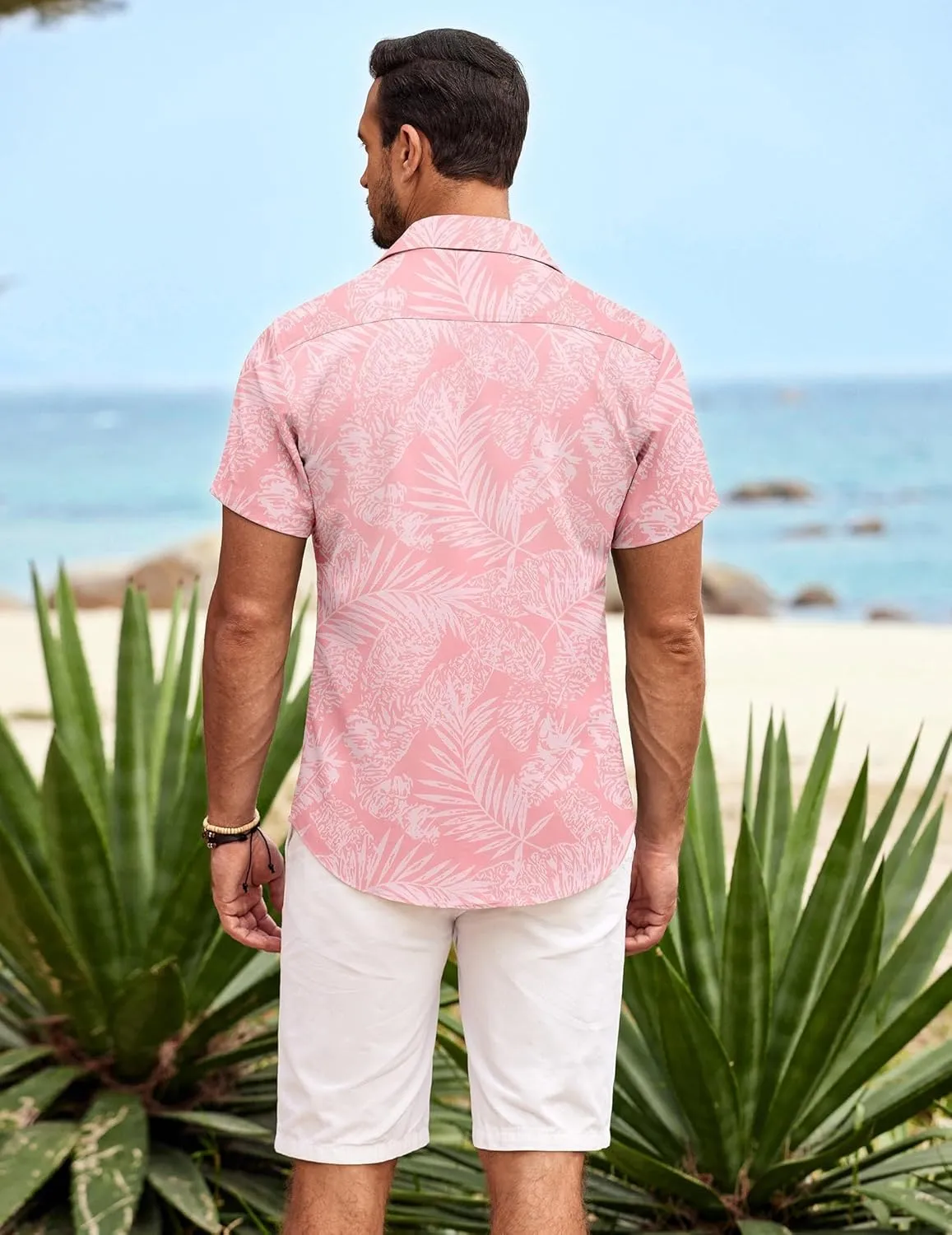 COOFANDY Mens Hawaiian Shirt Short Sleeve Button Down Shirts Tropical Summer Beach Shirts Casual Floral Aloha Shirts