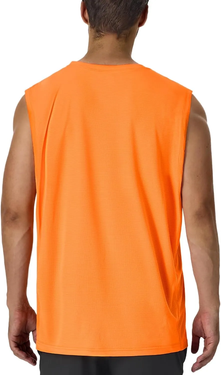 CQC Men's Sleeveless Shirts Gym Workout Running Quick Dry Tank Top Beach Swim Muscle Athletic Shirt
