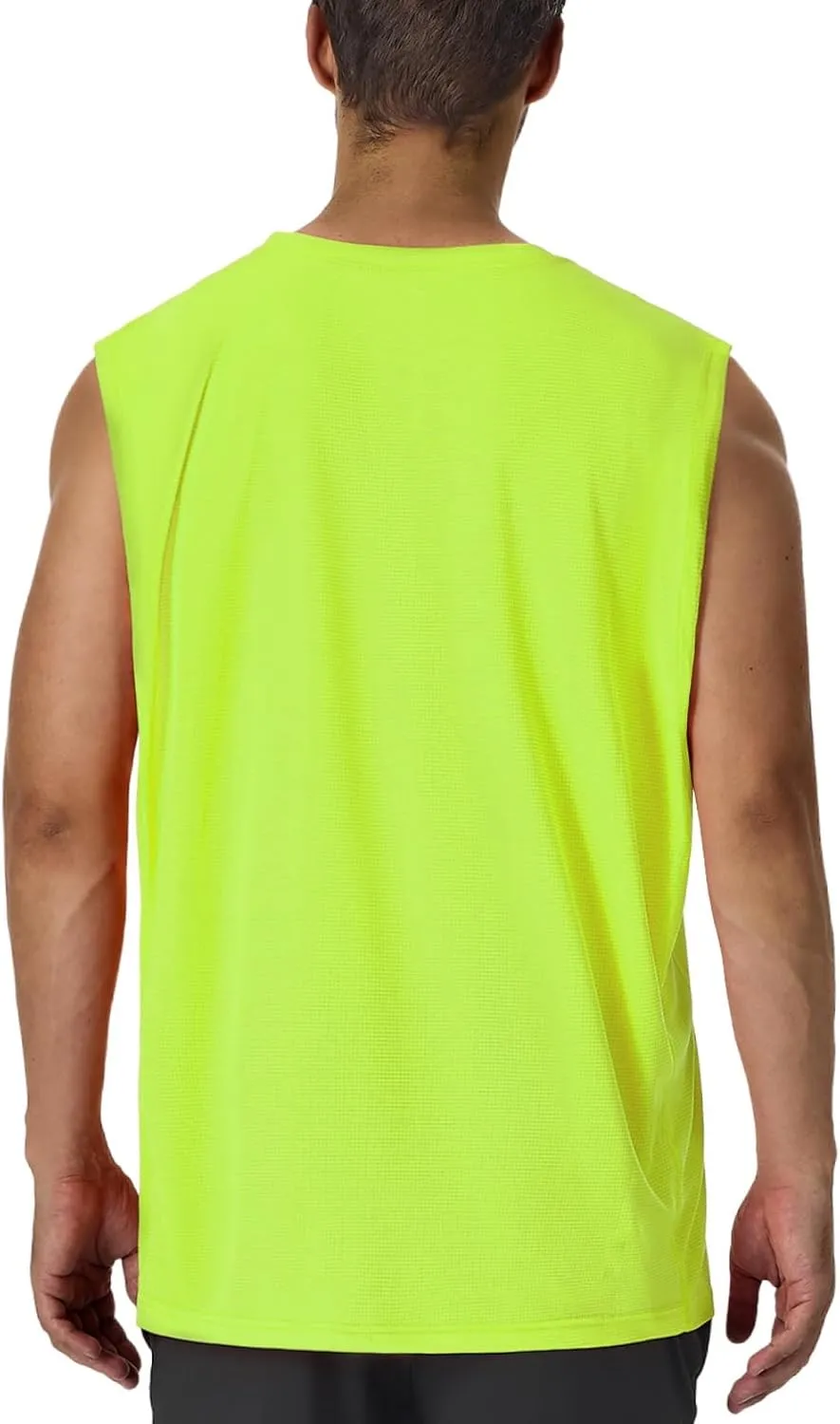 CQC Men's Sleeveless Shirts Gym Workout Running Quick Dry Tank Top Beach Swim Muscle Athletic Shirt