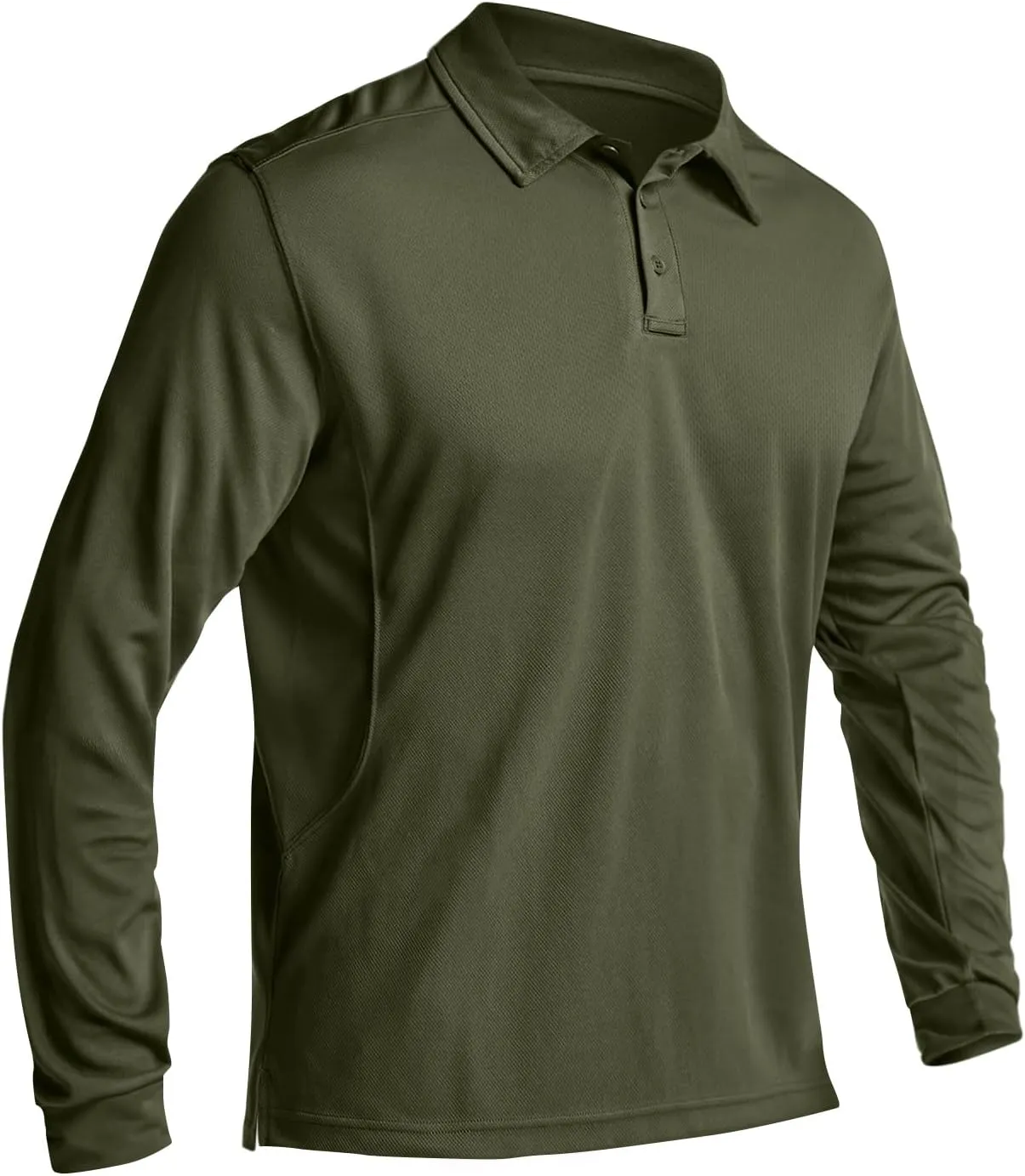 CQR Men's Polo Shirt, Long Sleeve Tactical Shirts, Outdoor UPF 50  Pique Shirt, Dry Fit Lightweight Golf Shirts
