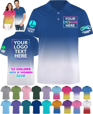 Custom Polo Shirts for Men/Women Design Your Own Logo Name Golf Shirts Customized Personalized Business Shirts Workwear Gifts