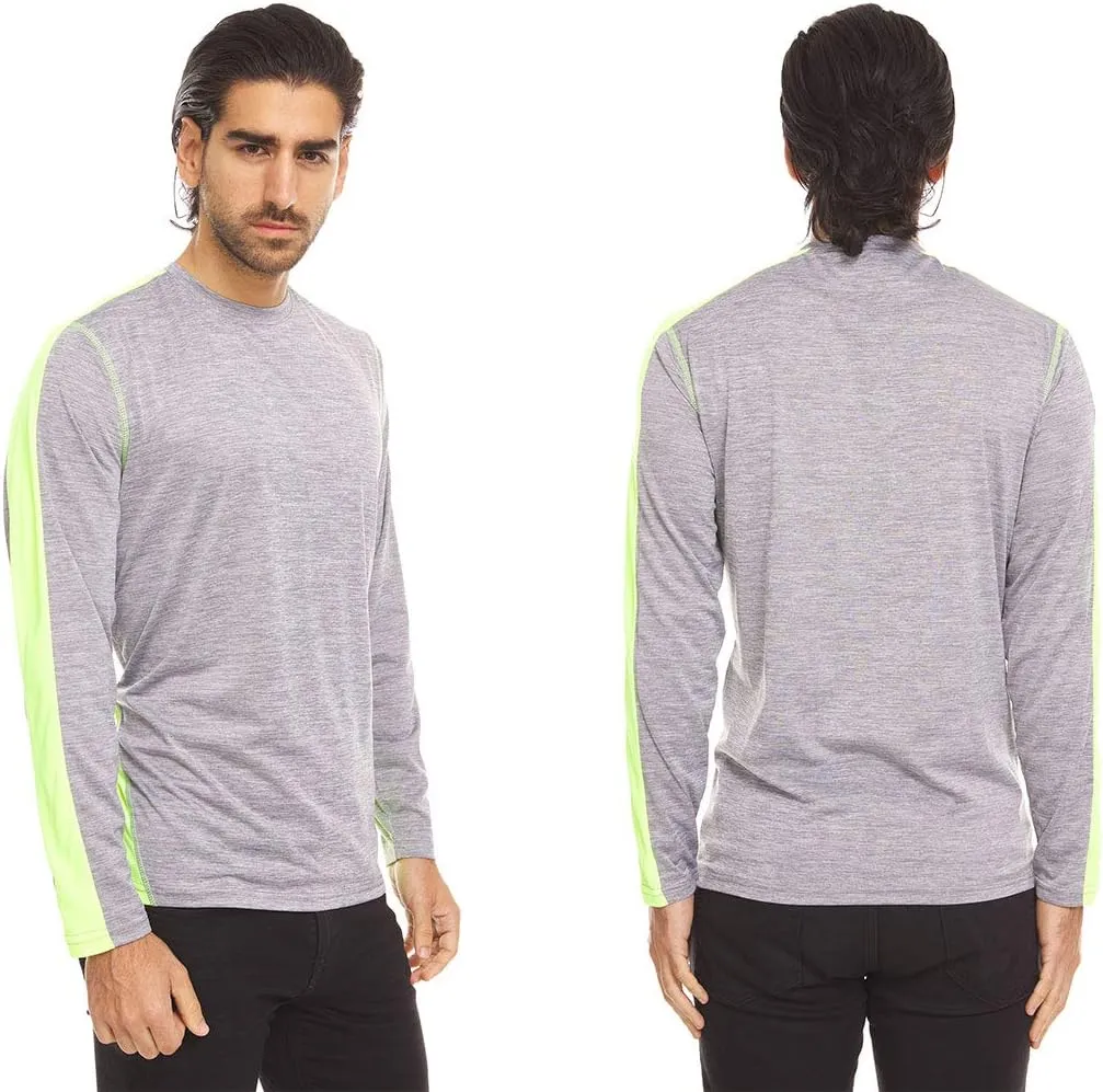 DARESAY 4-Pack: Mens Long Sleeve Tee Shirts, Long Sleeve Shirts for Men Pack of 4, Dri Fit Shirts for Men