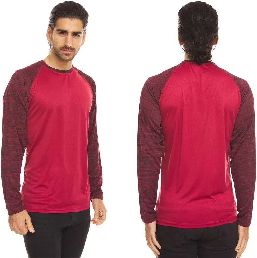 DARESAY 4-Pack: Mens Long Sleeve Tee Shirts, Long Sleeve Shirts for Men Pack of 4, Dri Fit Shirts for Men